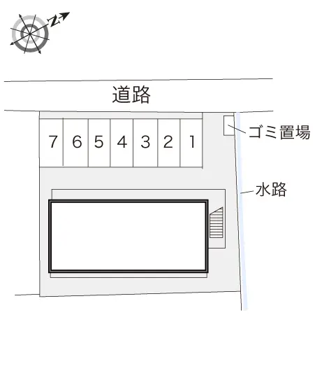 ★手数料０円★彦根市城町２丁目　月極駐車場（LP）